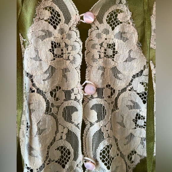 Free People Silk Button Up Bell Sleeve Top - Picture 4 of 6